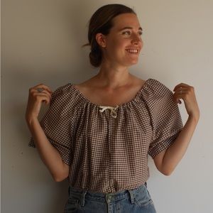 Brown Gingham Handmade Shirt